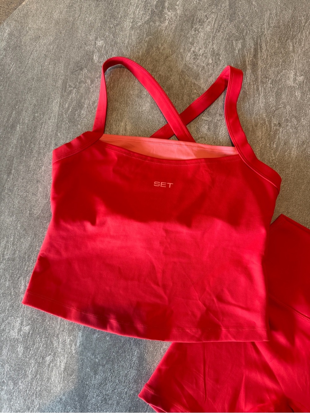 SET Active Luxform Studio Tank & Lux Shorts in Maraschino - Picture 4 of 8
